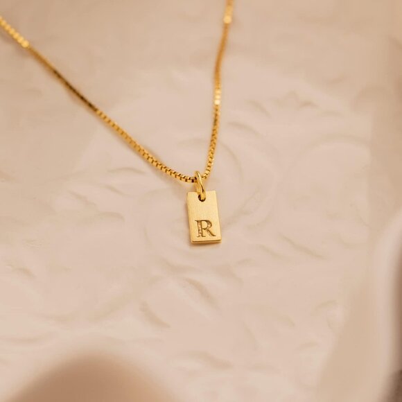 Initial Necklaces Gold Plated Dainty Personalized Name Pendant Jewelry - Picture 6 of 6